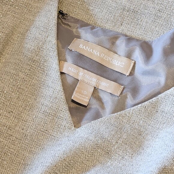 BANANA REPUBLIC, Italian gray wool sleeveless shift dress - Picture 15 of 15